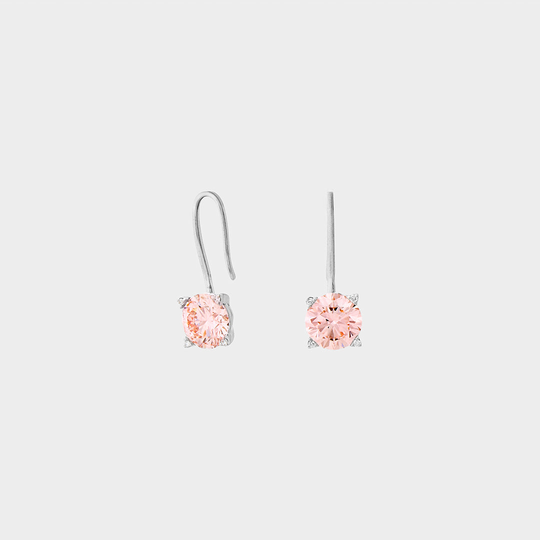 Silhouette Pink Diamond Earrings