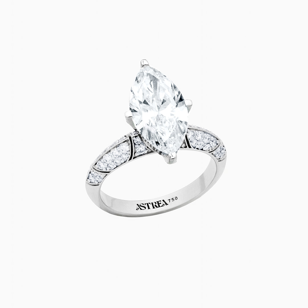 Marquise Rotating Diamond Ring