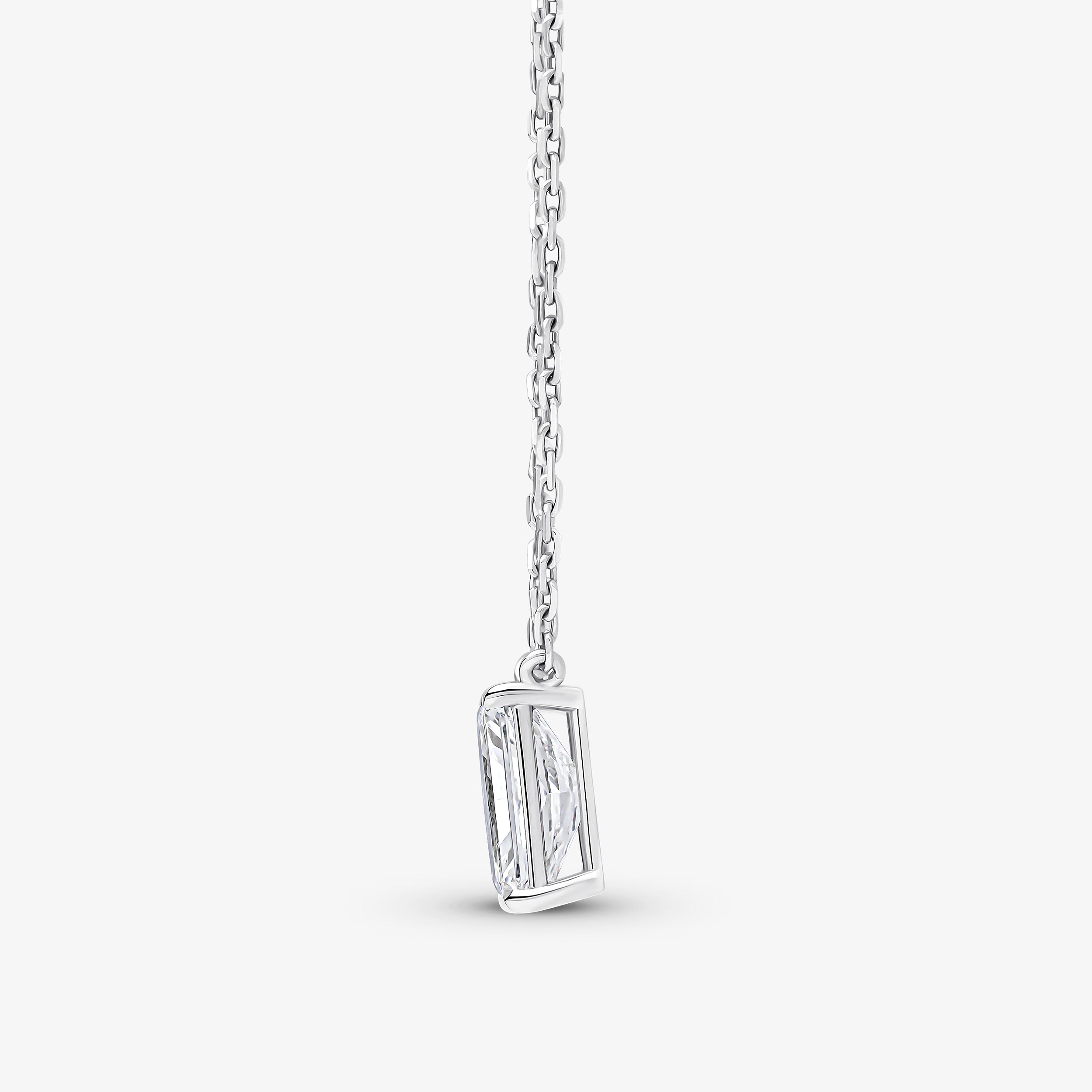 Emerald Cut Prong Set Pendant