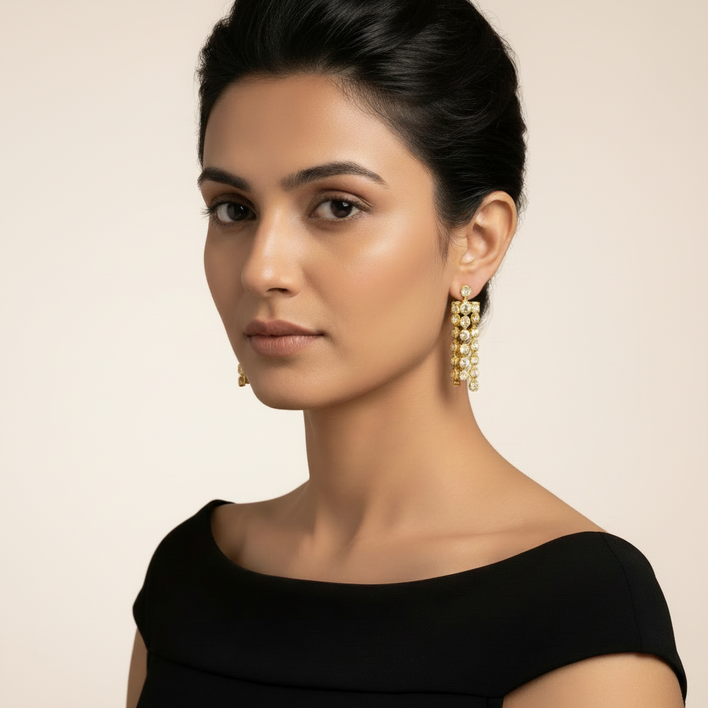 Pompom Drop Earrings 1