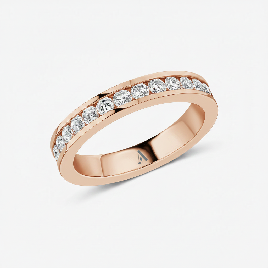 Channel Set Round Brilliant Cut Eternity Ring 4