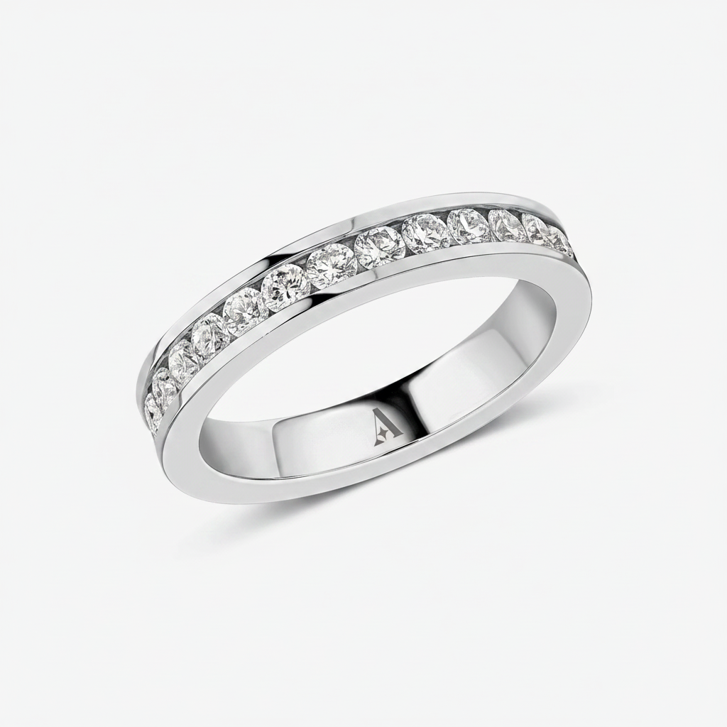 Channel Set Round Brilliant Cut Eternity Ring 3