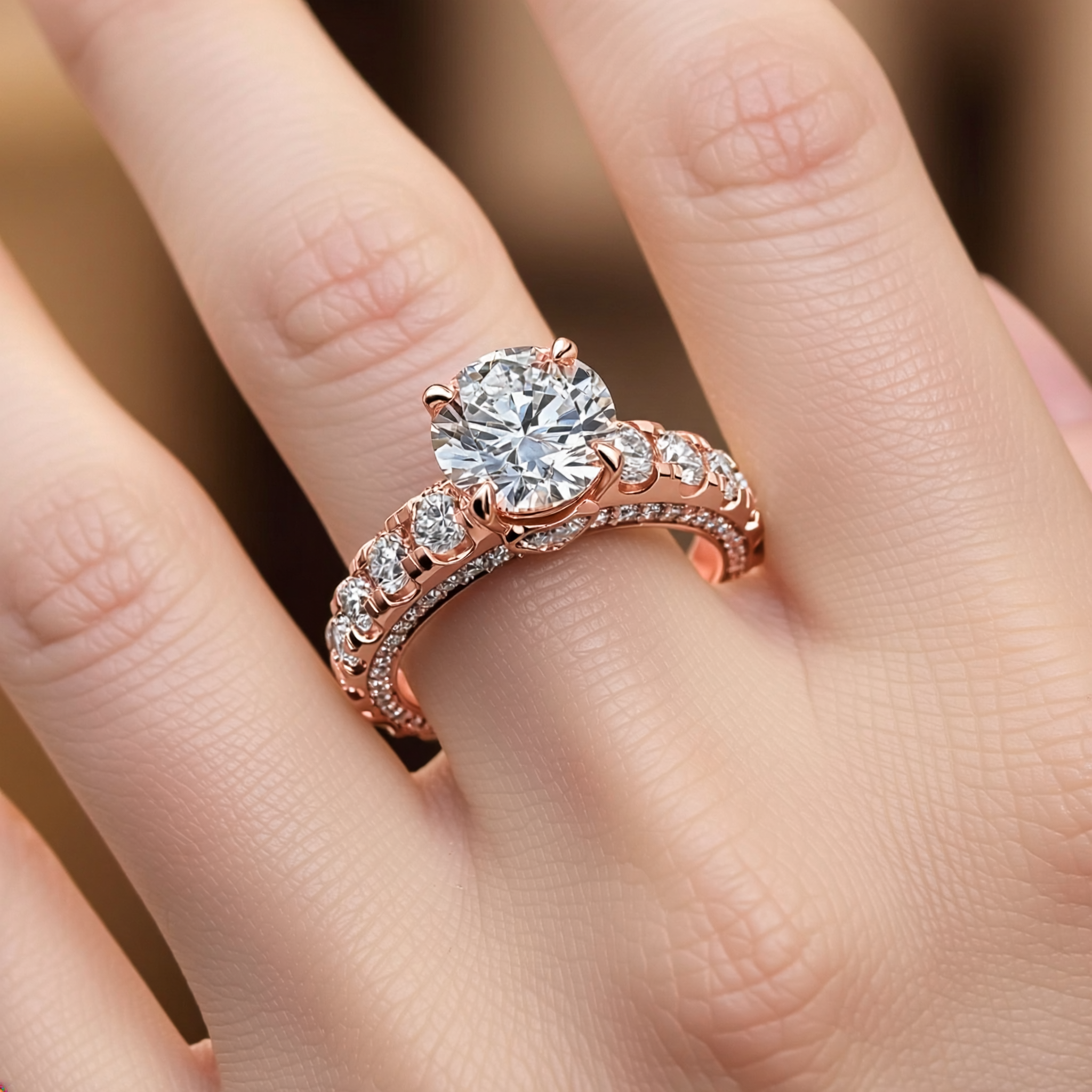 Secret Heart Round Brilliant Cut Ring 1