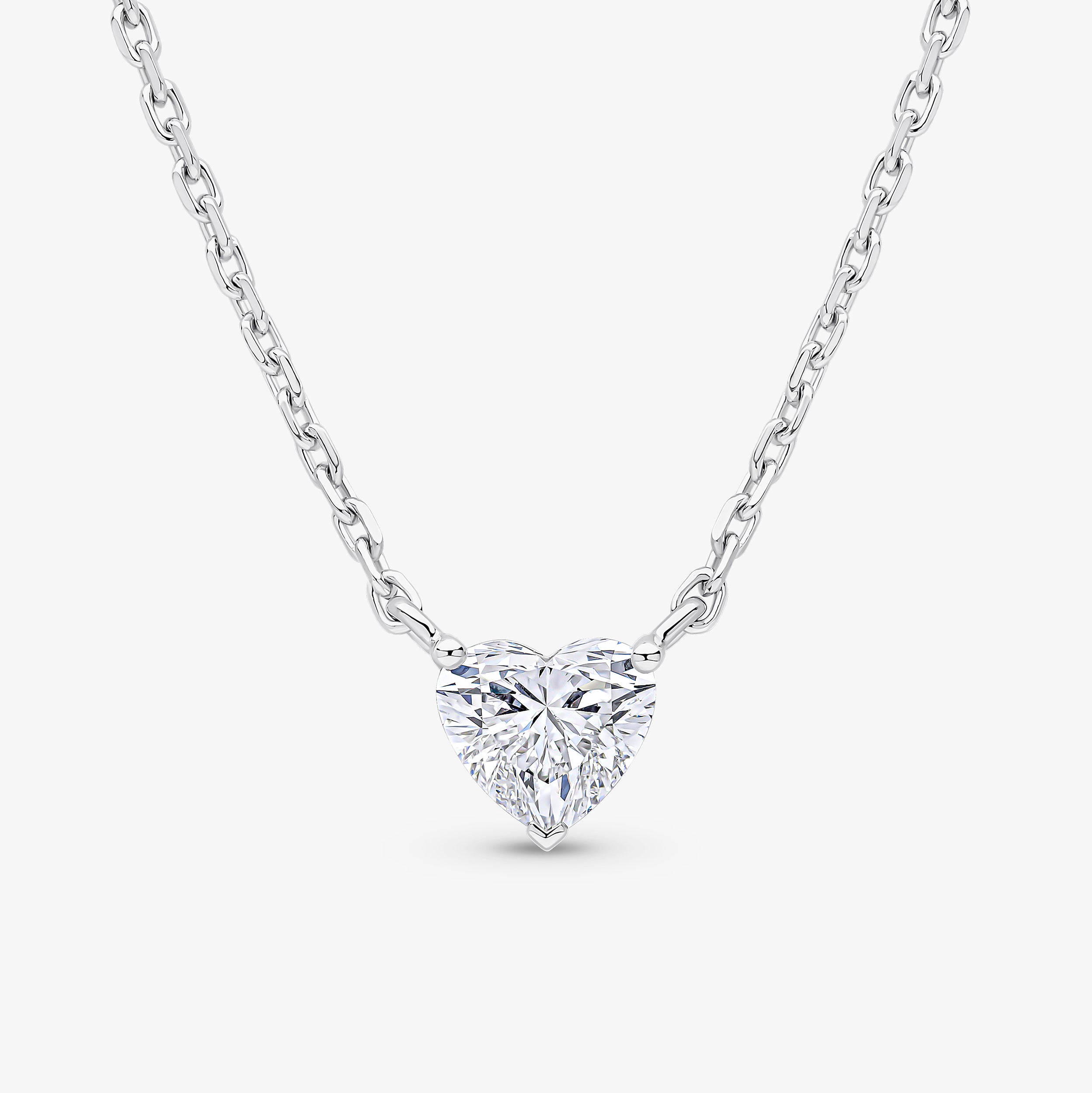 Classic Heart Pendant - Eternal Collection - Prong Setting