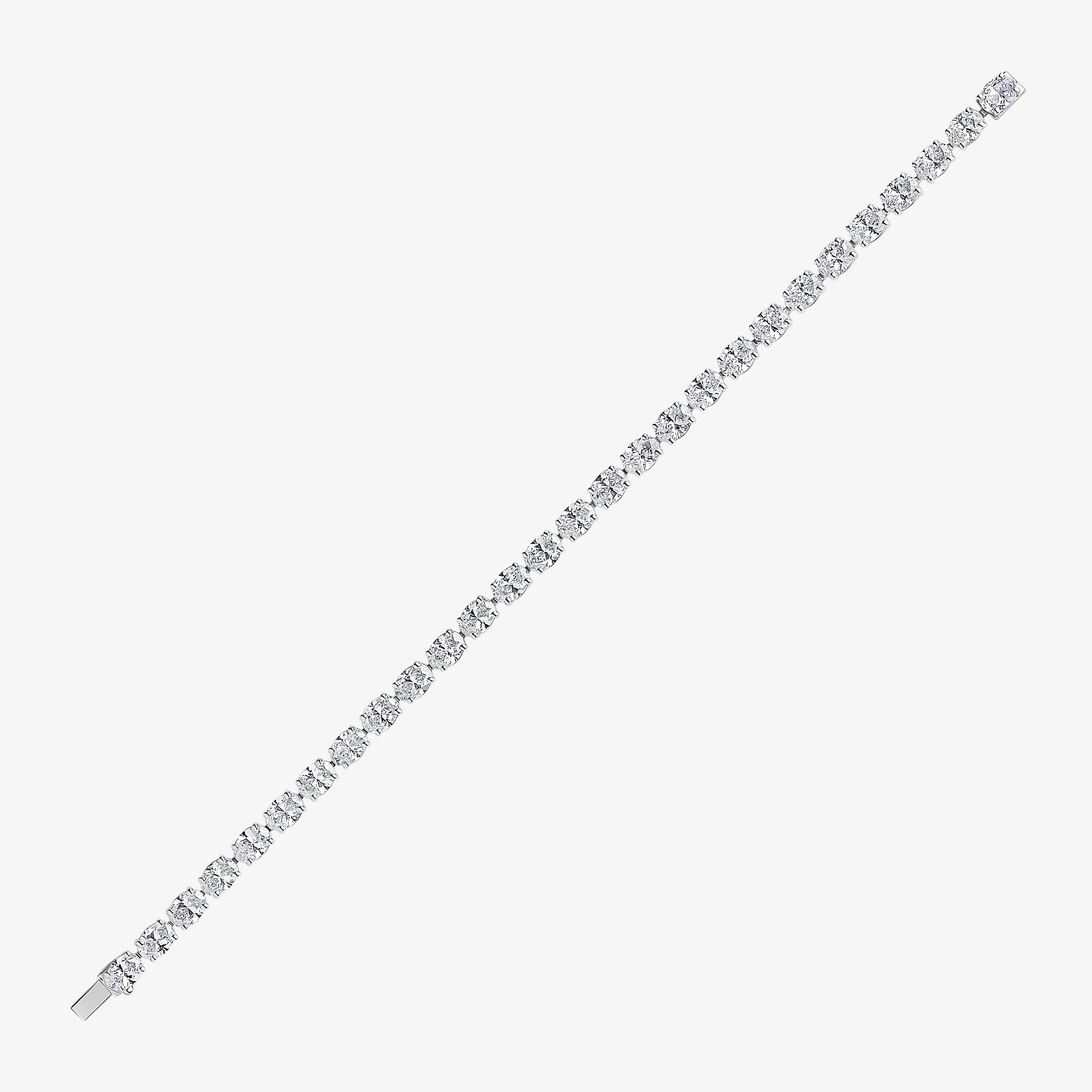 Oval Cut Tennis Bracelet (East/West Setting)