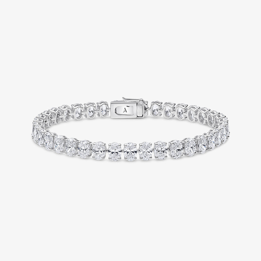 Oval Cut Tennis Bracelet (North/South Setting)
