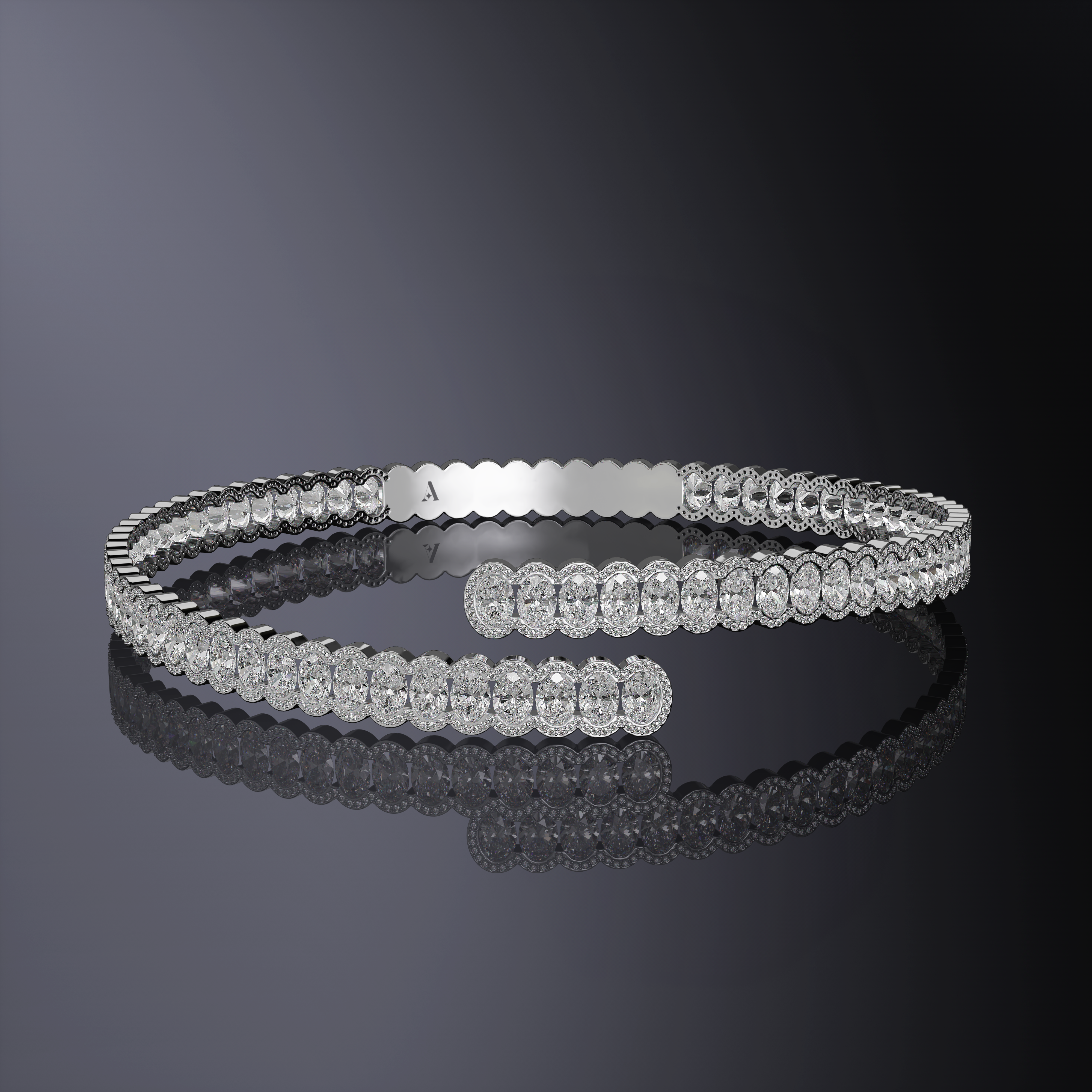 Oval diamond Choker