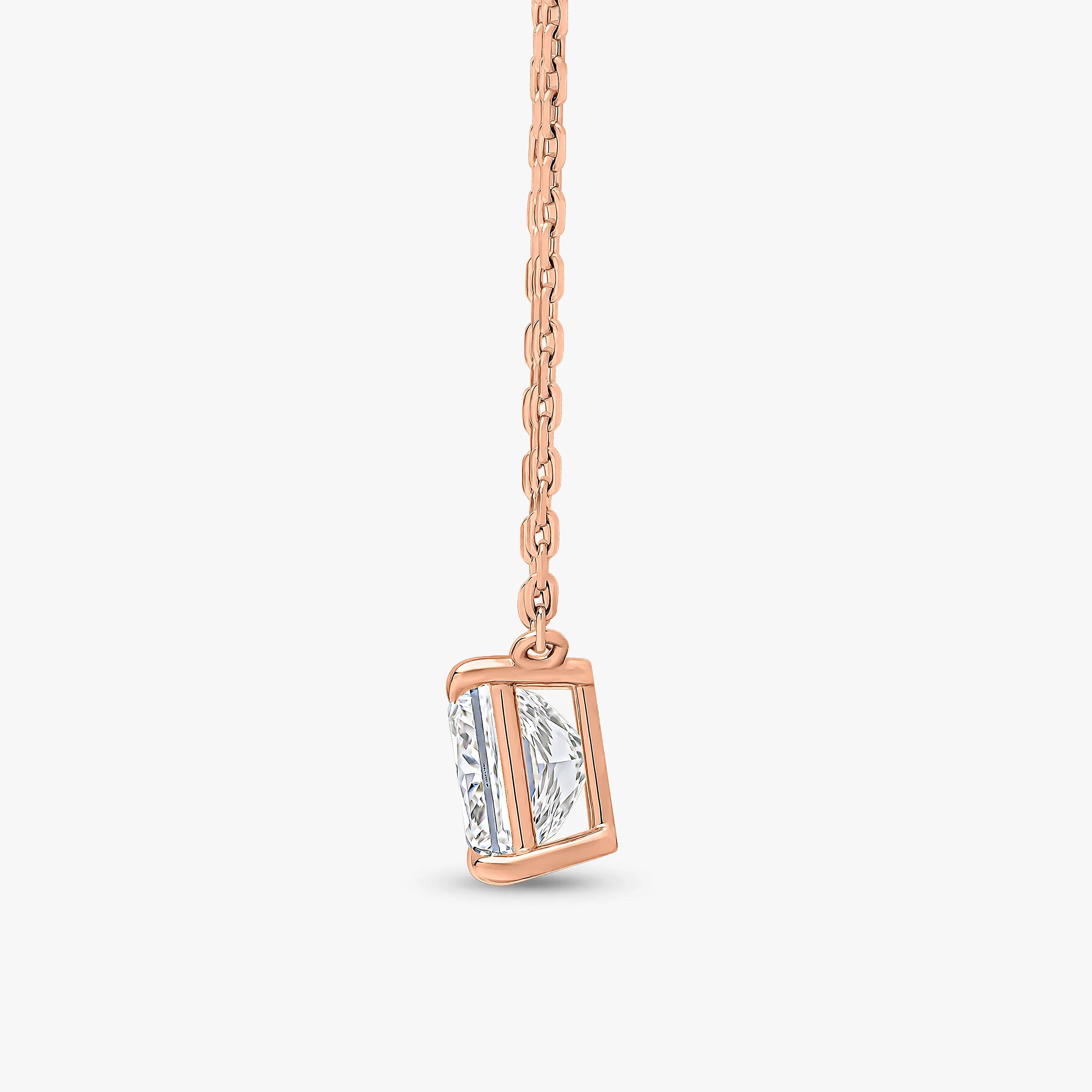 Princess Cut Prong Set Pendant