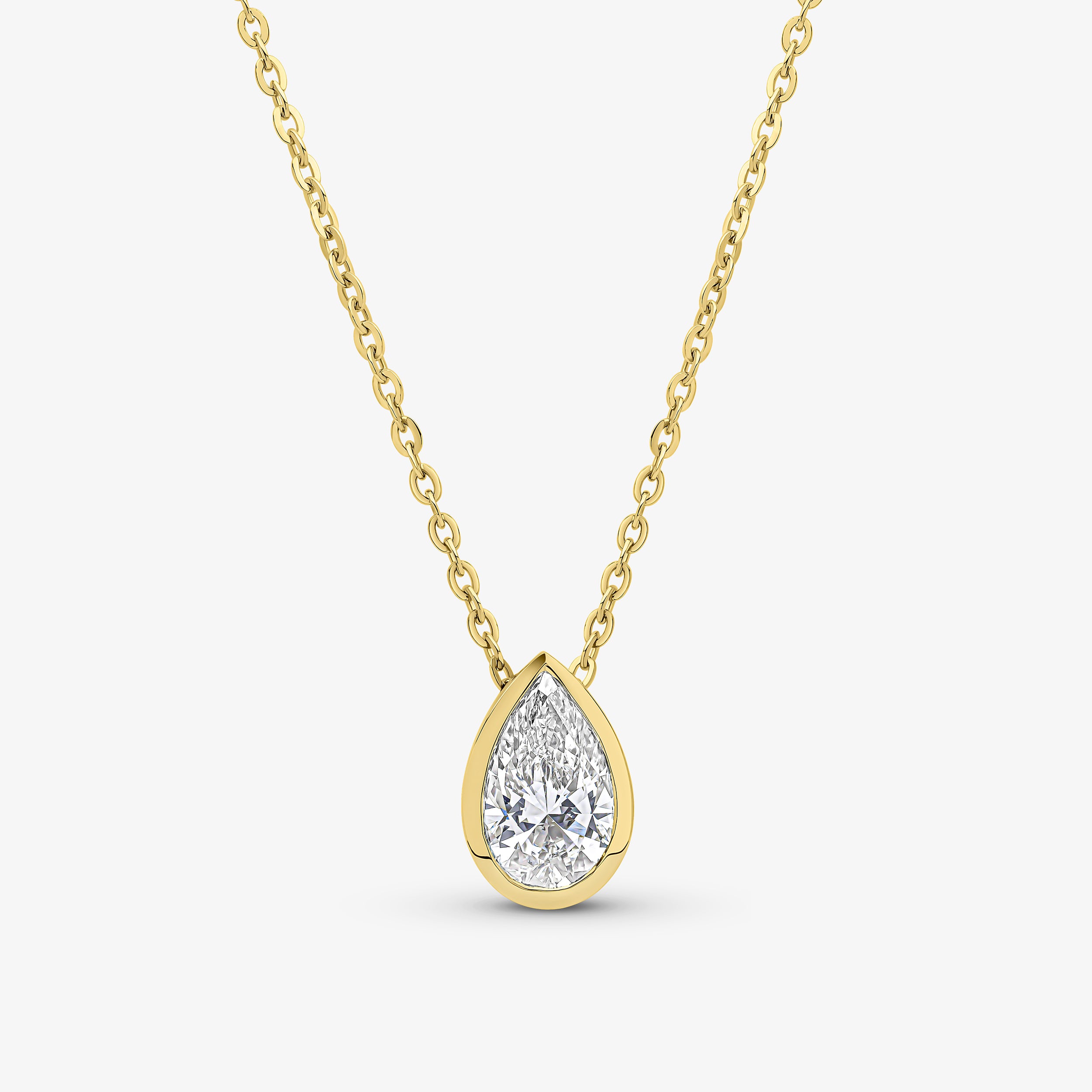 Pear Pendant - Bezel Setting