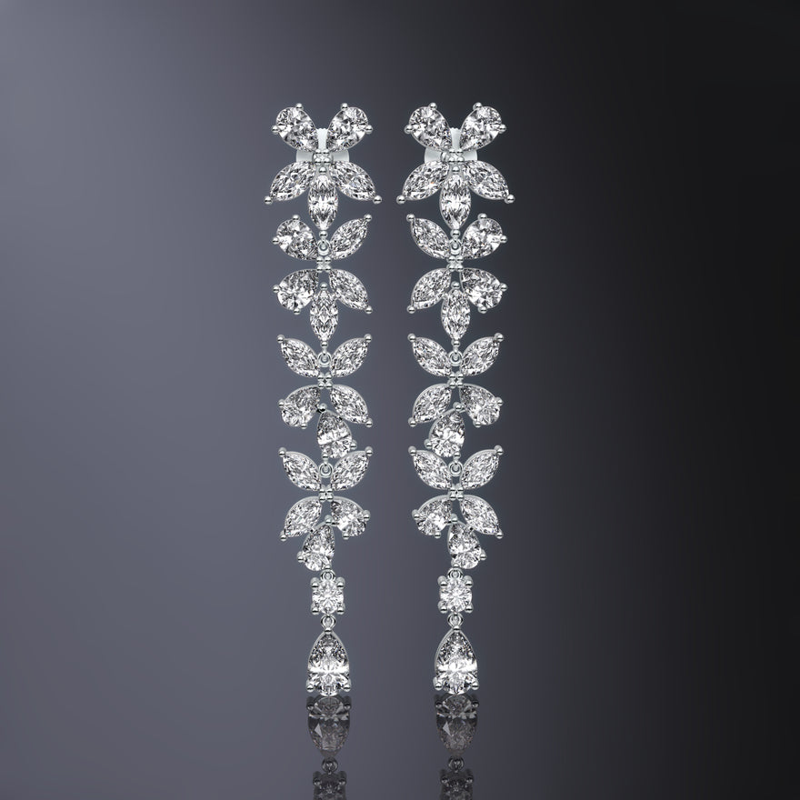 Pear & Marquise Drop Earrings