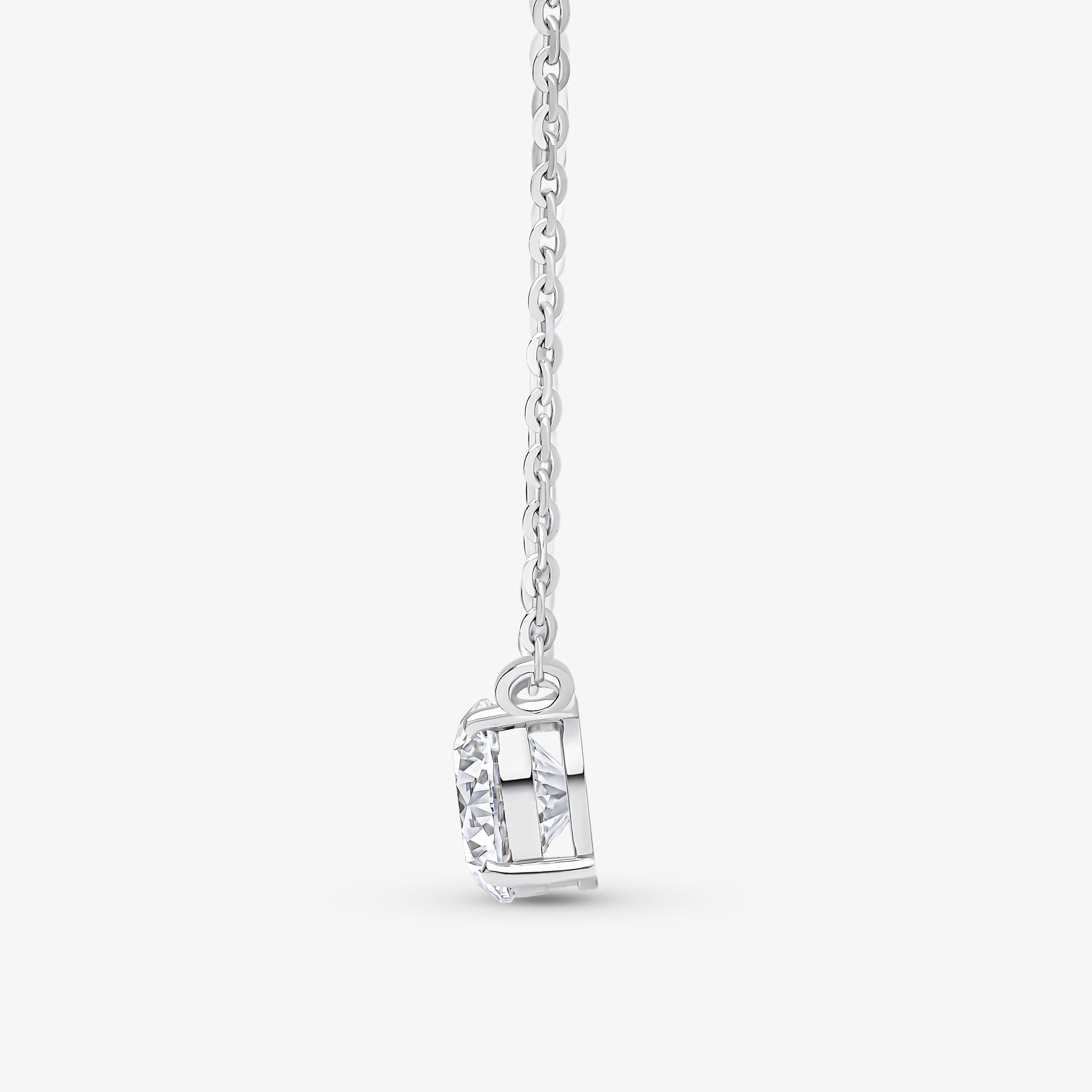 Round Brilliant Cut Bezel Set Pendant