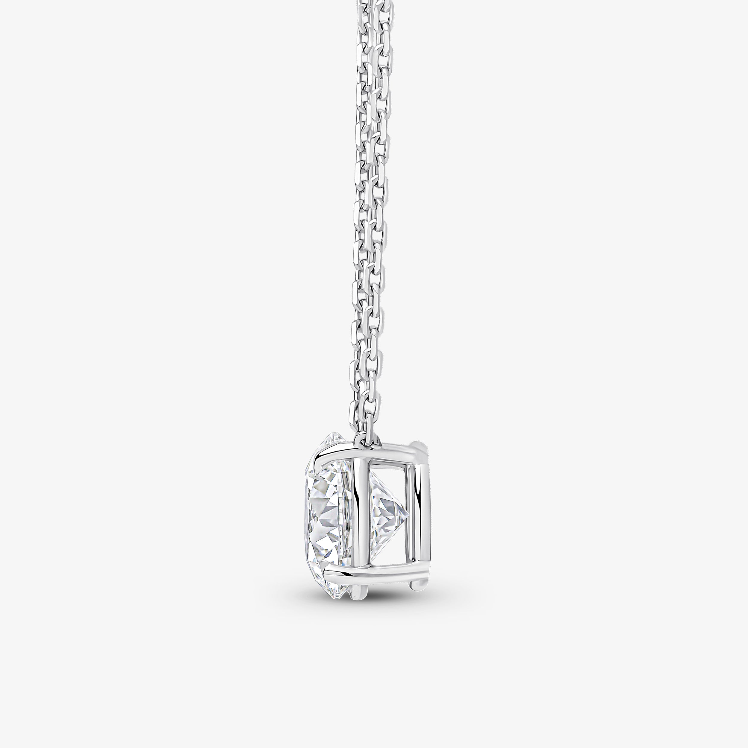 Round Brilliant Cut Prong Set Pendant