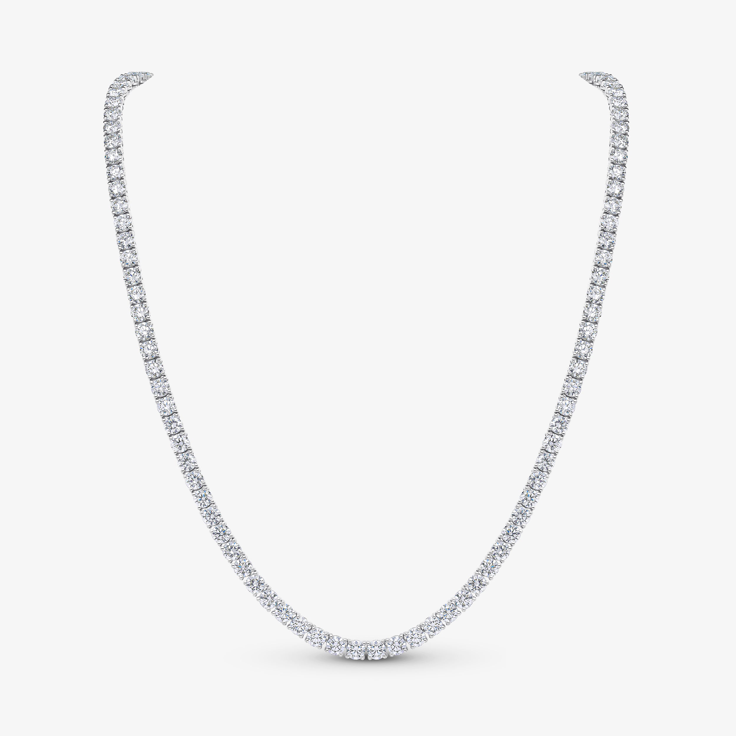 Round Brilliant Cut Tennis Necklace