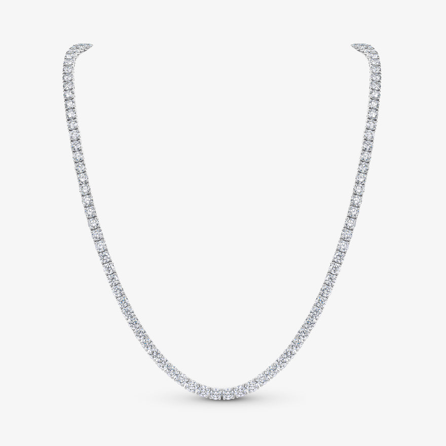 Round Brilliant Cut Tennis Necklace