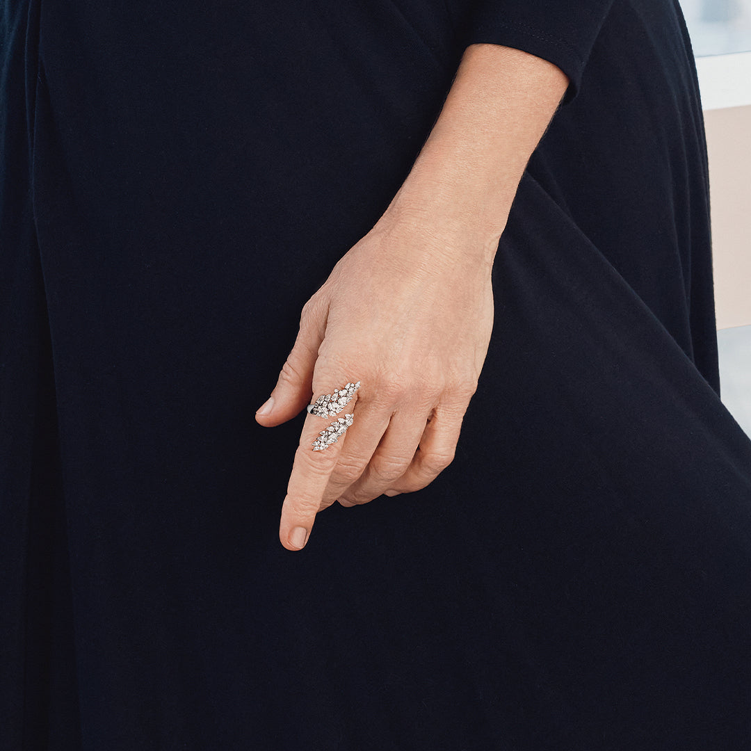 Diamond Leaf Ring