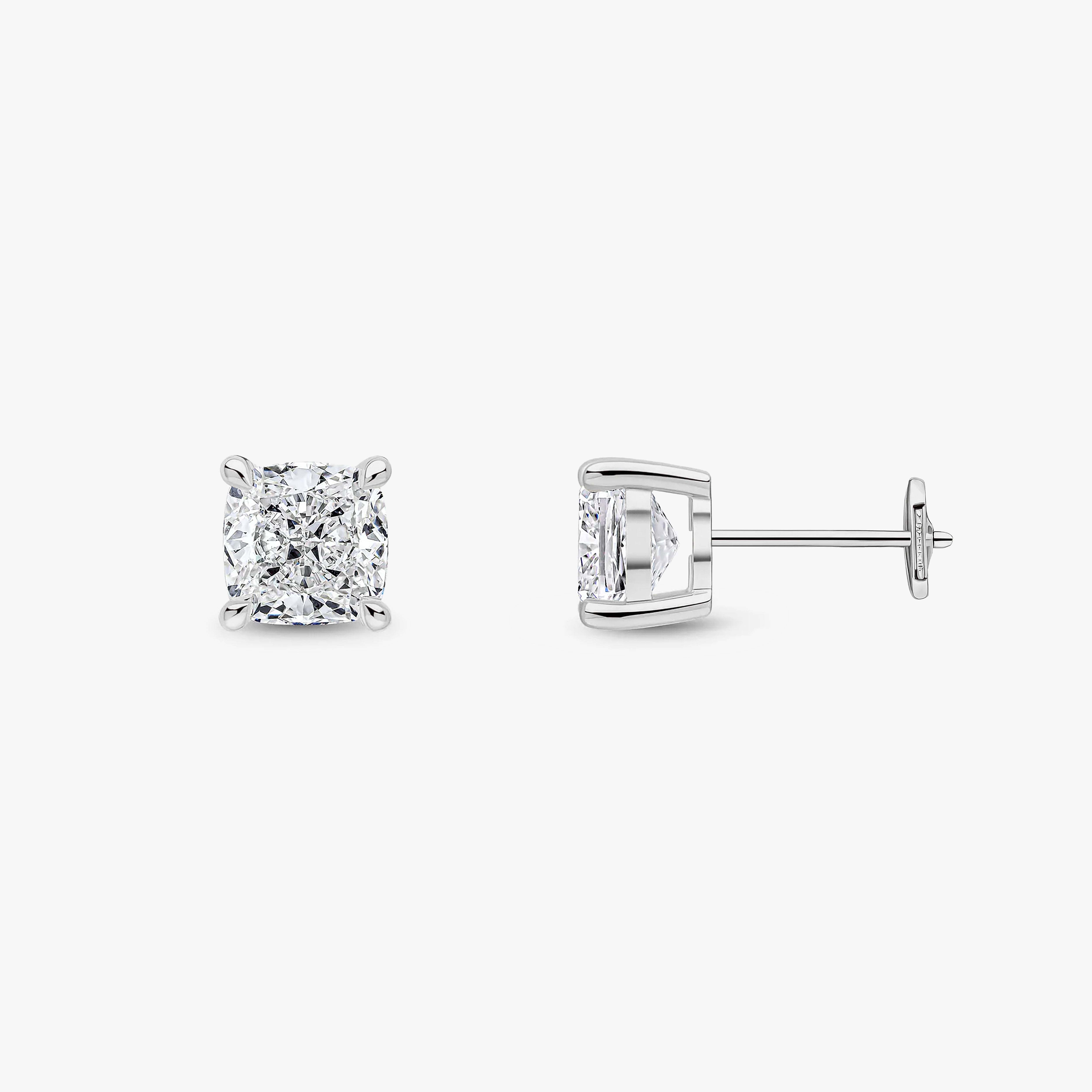 Cushion Cut Studs