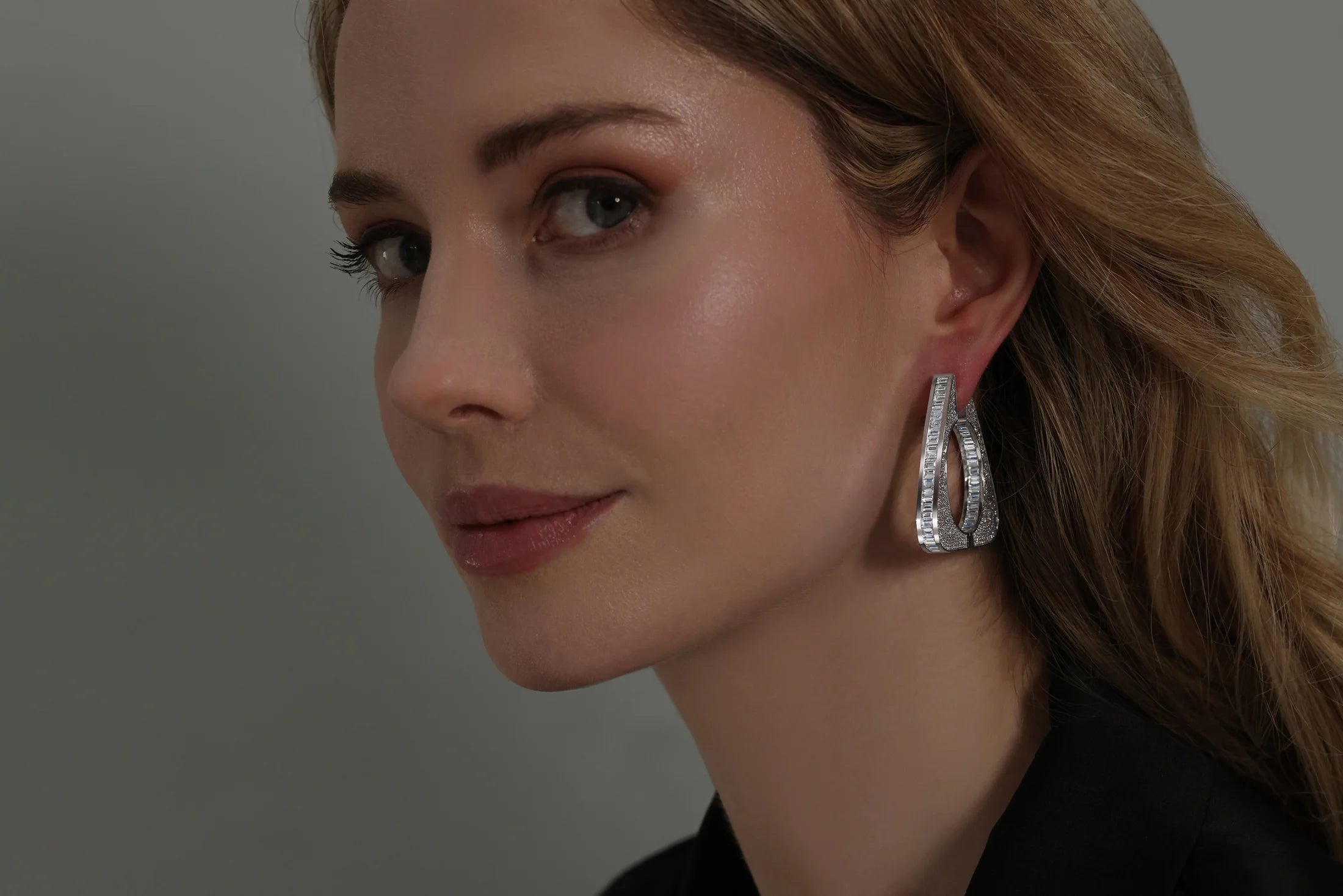 Small Triangle Baguette Earrings