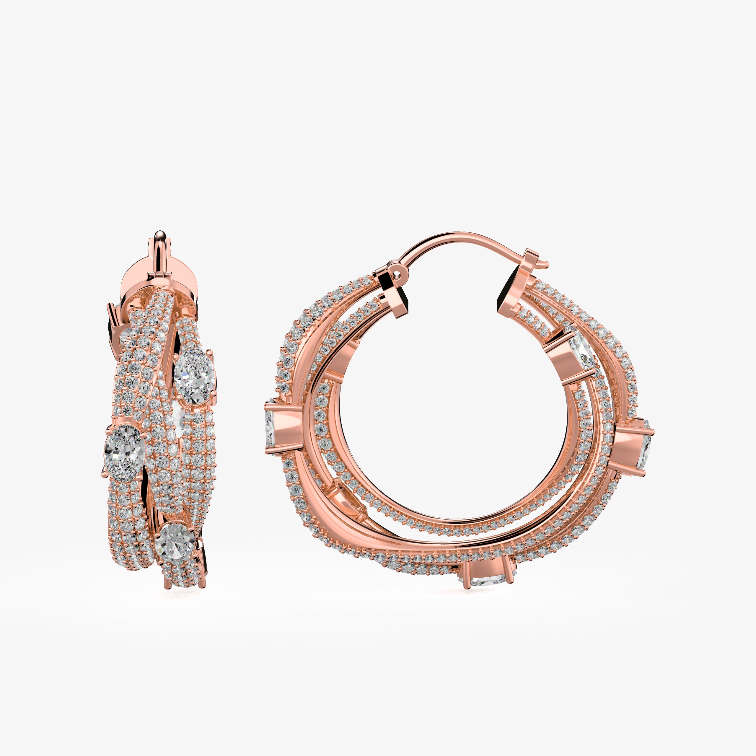 Roma 3-Layer Hoop Earrings